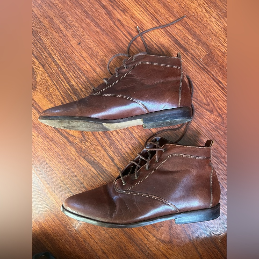 Vintage 90’s Chocolate Brazil brown vegan leather booties boots ankle 7.5 / 8